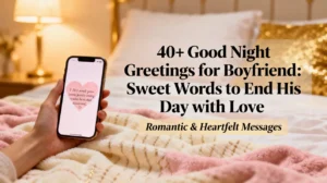 40+ Good Night Greetings for Boyfriend Sweet Words to End His Day with Love
