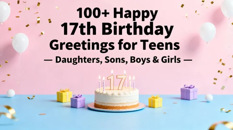 100+ Happy 17th Birthday Greetings for Teens – Daughters, Sons, Boys & Girls