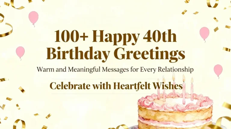 100+ Happy 40th Birthday Greetings Warm and Meaningful Messages for Every Relationship