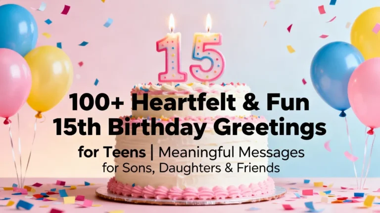 100+ Heartfelt & Fun 15th Birthday Greetings for Teens Meaningful Messages for Sons, Daughters & Friends