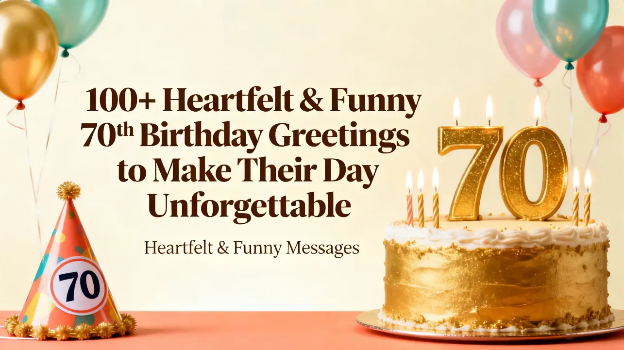100 Heartfelt Funny 70th Birthday Greetings to Make Their Day Unforgettable