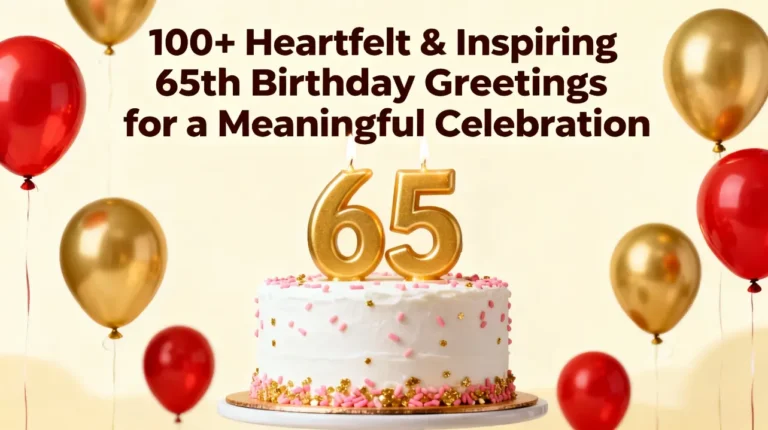 100+ Heartfelt & Inspiring 65th Birthday Greetings for a Meaningful Celebration