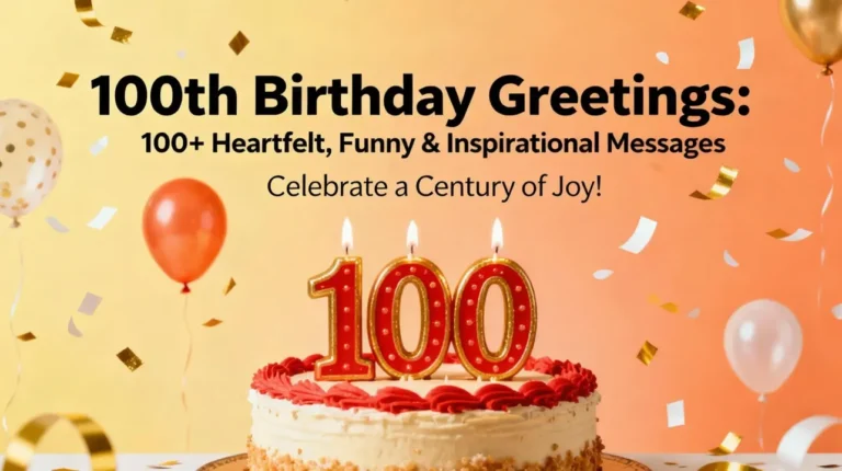 100th Birthday Greetings 100+ Heartfelt, Funny & Inspirational Messages
