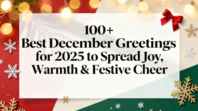 100+ Best December Greetings for 2025 to Spread Joy, Warmth & Festive Cheer