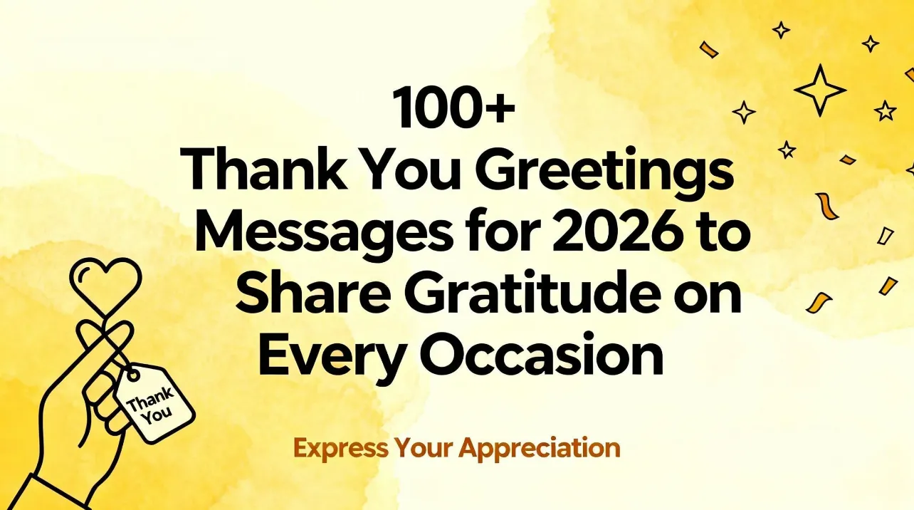 100+ Thank You Greetings Messages for 2026 to Share Gratitude on Every Occasion