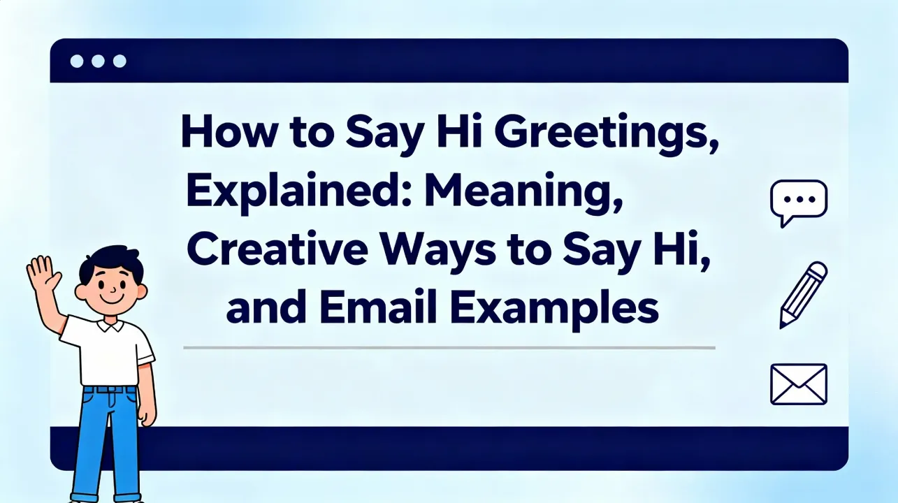 How to Say Hi Greetings, Explained Meaning, Creative Ways to Say Hi, and Email Examples