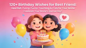 120+ Birthday Wishes for Best Friend Heartfelt, Funny, Touching & Cute Messages for Your Bestie